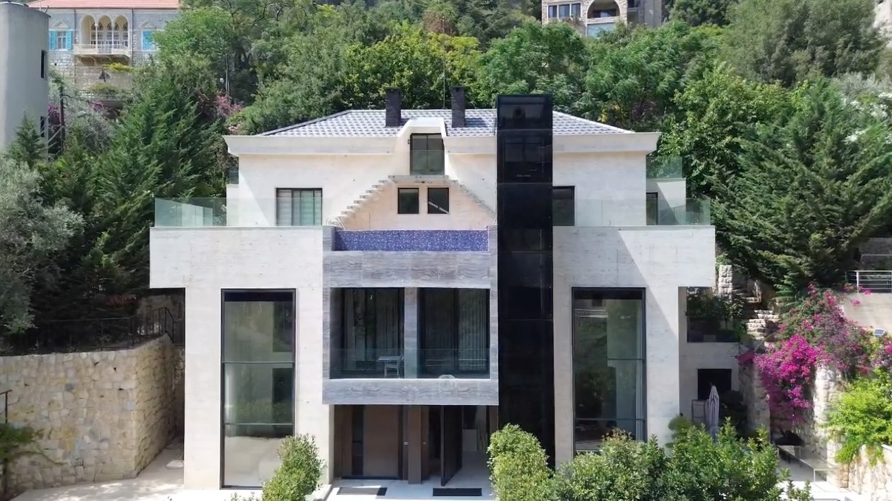 The same house from above