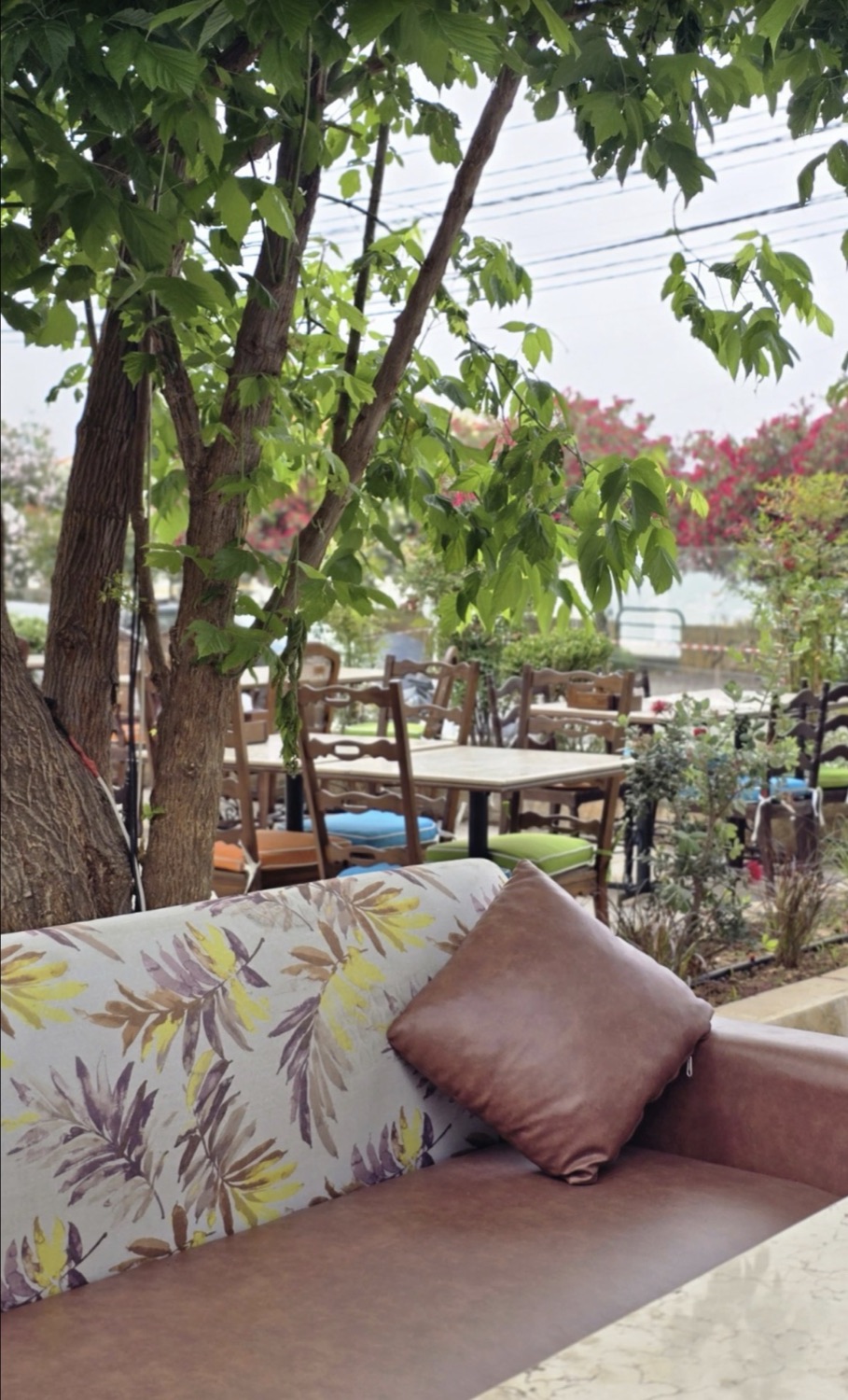 Seating set among the trees