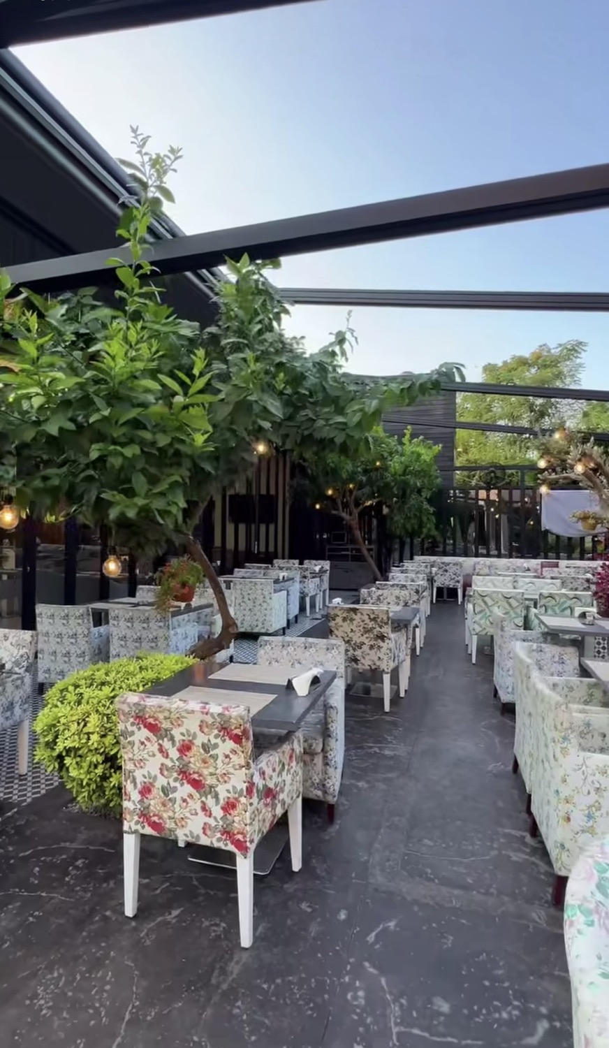 The covered terrace