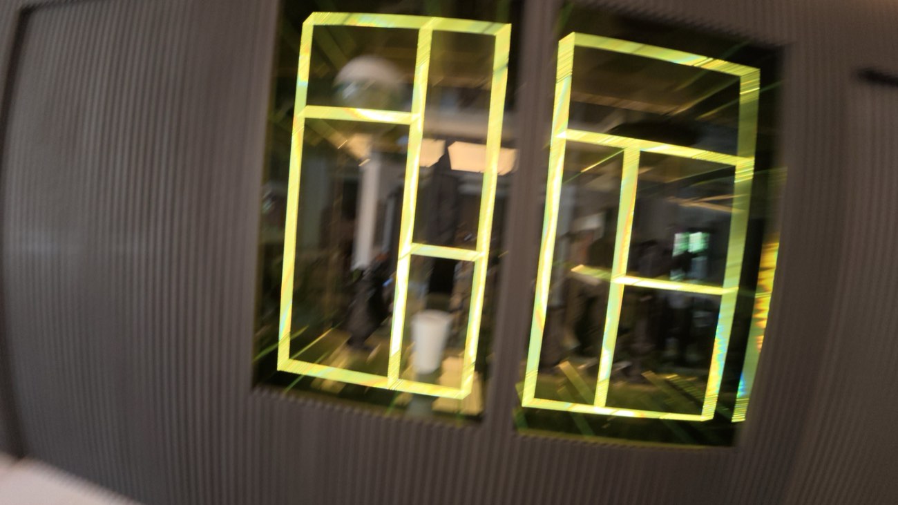 Shopfront glazing with illuminated frames